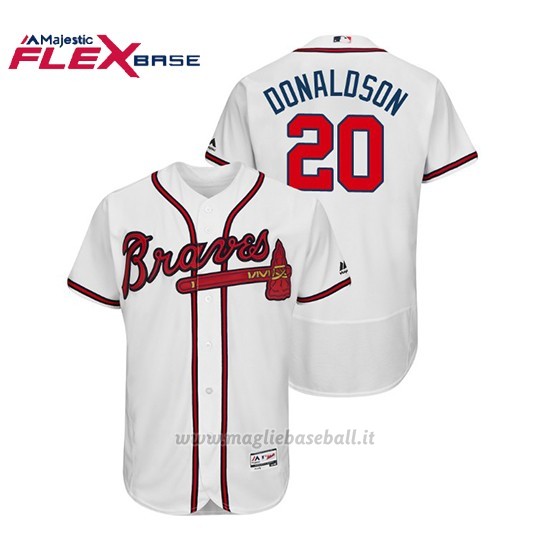 Maglia Baseball Uomo Atlanta Braves Josh Donaldson Flex Base Autentico Collezione 1ªBlanco